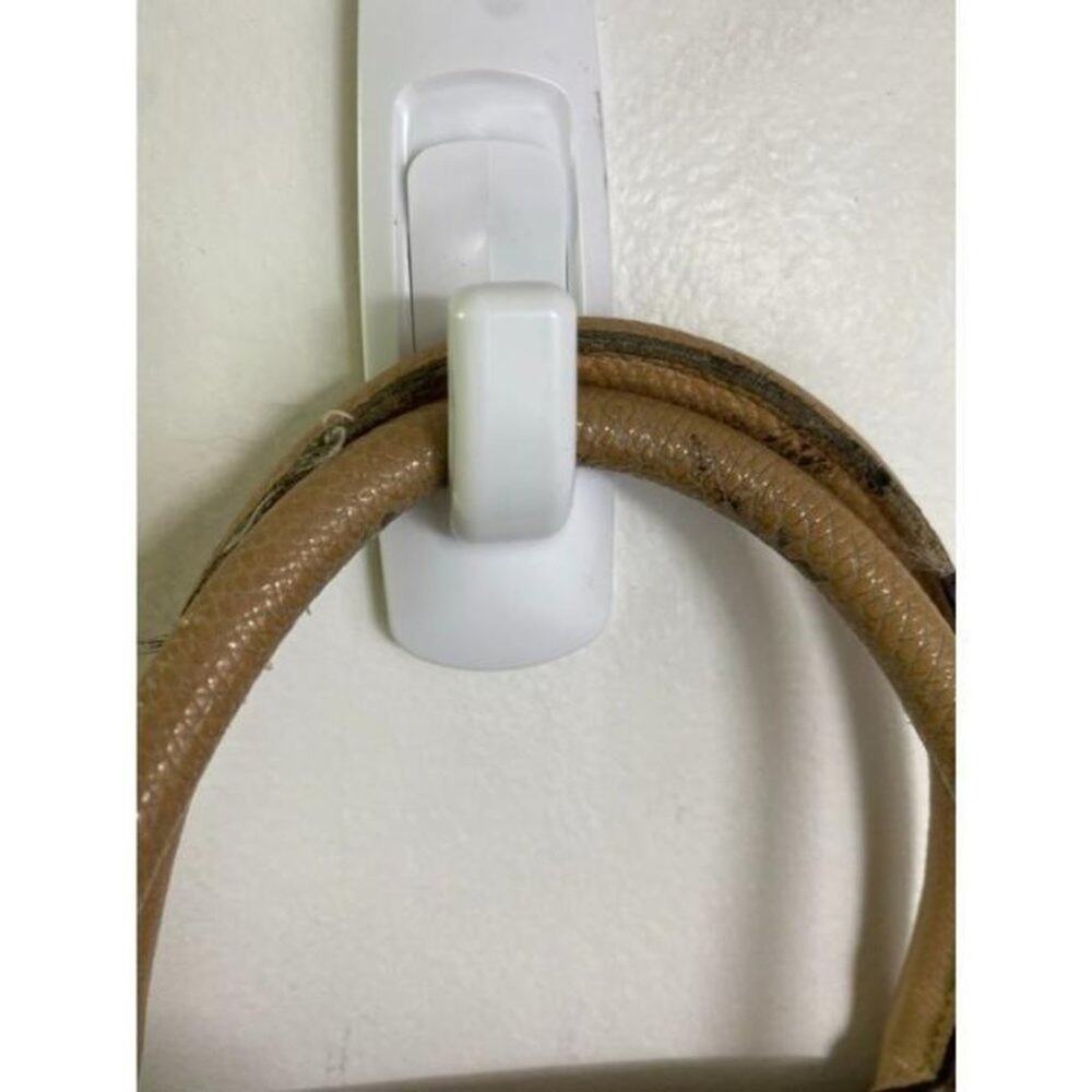 coach medium w adjustable strap tan leather cross - Picture 4 of 12